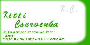 kitti cservenka business card